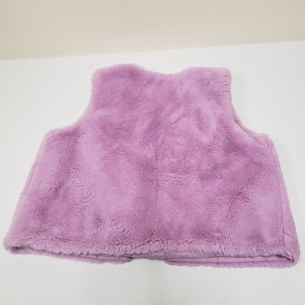 Gymboree Girls Lavender Faux Fur Vest Size Medium 7-8 - Picture 2 of 8